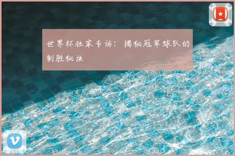 世界杯独家专访:揭秘冠军球队的制胜秘诀